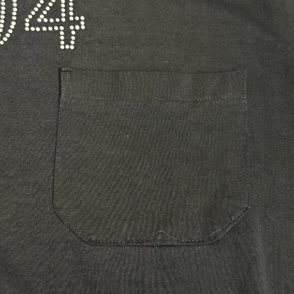 Vintage Mark's 1804 Rhinestone Men's Single Stitch Black Pocket T-Shirt Size XL - Picture 7 of 16
